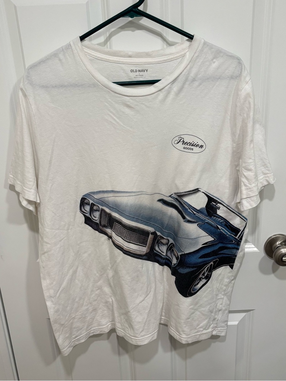 Old Navy Precision Goods ‘69 Pontiac Firebird Trans Am White Graphic T-Shirt